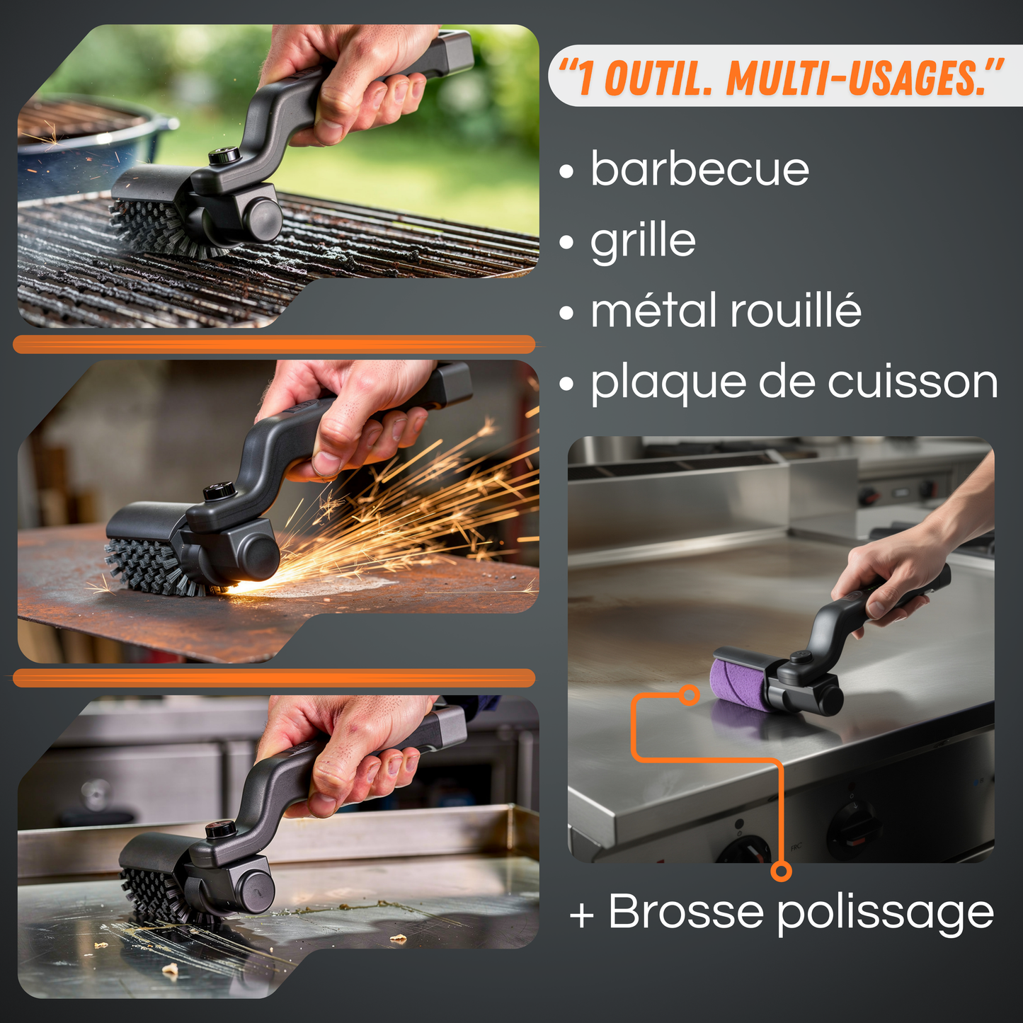 Brosse Électrique Ultra-Puissante pour Barbecue & Métal